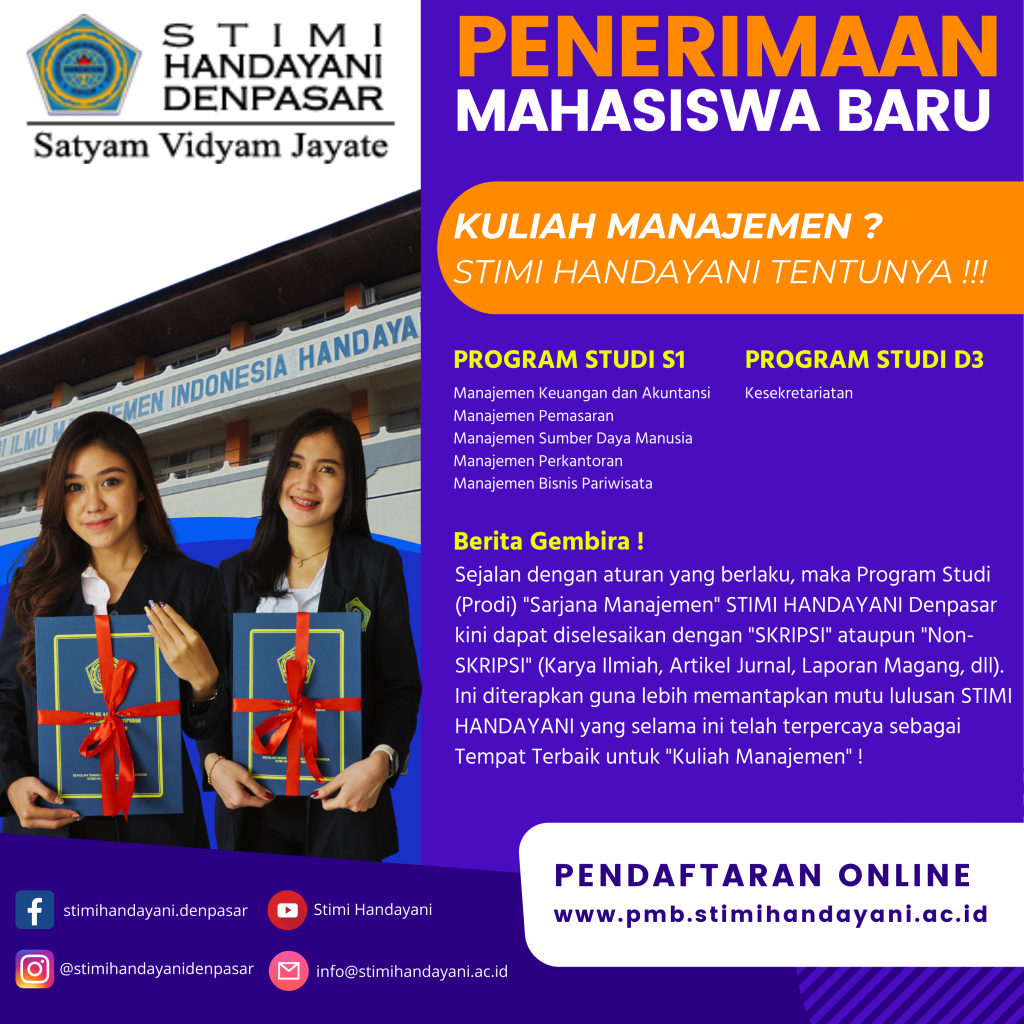 Pendaftaran Mahasiswa Baru Kampus STIMI Handayani Denpasar Pendaftaran Mahasiswa Baru Kampus STIMI Handayani Denpasar